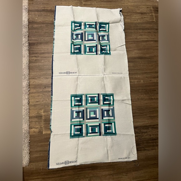 NEW 2 square by design pillow panels teal blue - Picture 8 of 8